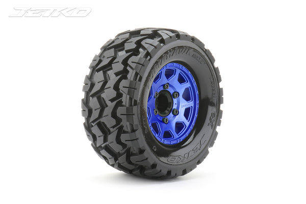 JKO2801CLMSGNB1 Jetko 1/10 MT 2.8 EX-TOMAHAWK Tyres (Claw Rim/Metal Blue/Medium Soft/12mm 0 o/s) [2801CLMSGNB1]