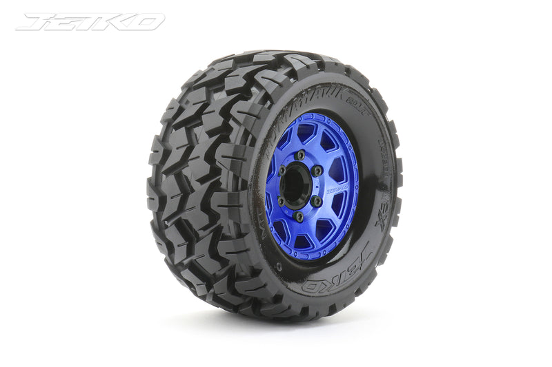 JKO2801CLMSGNB1 Jetko 1/10 MT 2.8 EX-TOMAHAWK Tyres (Claw Rim/Metal Blue/Medium Soft/12mm 0 o/s) [2801CLMSGNB1]