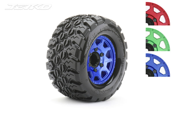 JKO2802CLMSGNB1 Jetko 1/10 MT 2.8 EX-KING COBRA Tyres (Claw Rim/Metal Blue/Medium Soft/12mm 0 o/s) [2802CLMSGNB1]