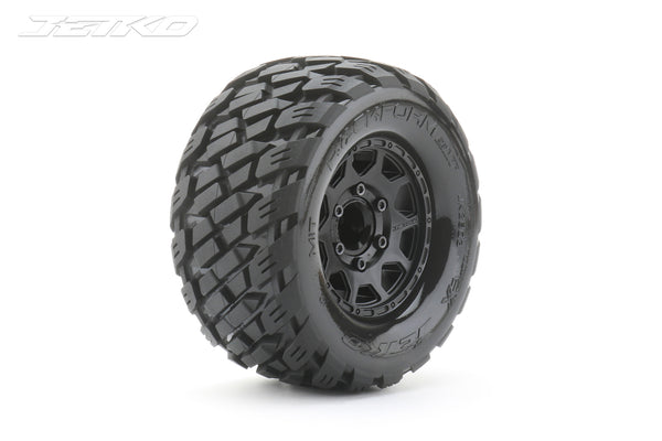 JKO2803CBMSGNB1 Jetko 1/10 MT 2.8 EX-ROCKFORM Tyres (Claw Rim/Black/Medium Soft/12mm 0 o/s) [2803CBMSGNB1]