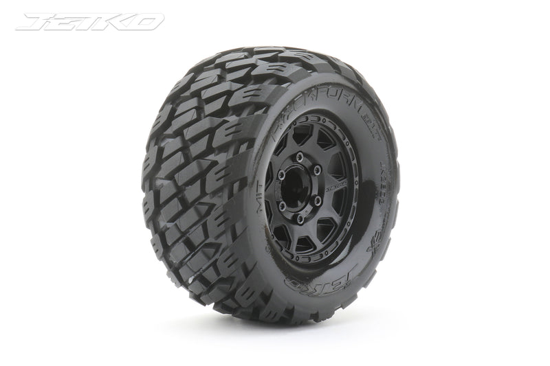 JKO2803CBMSGNB2 Jetko 1/10 MT 2.8 EX-ROCKFORM Tyres (Claw Rim/Black/Medium Soft/12mm 1/2 o/s) [2803CBMSGNB2]