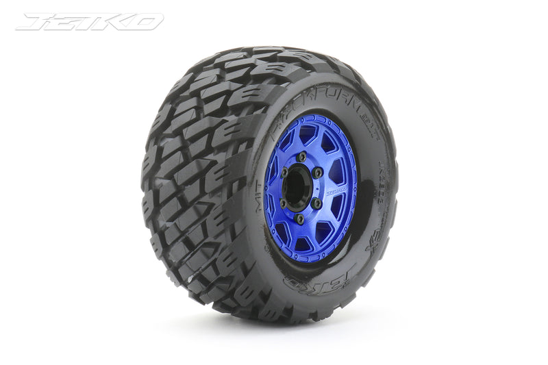 JKO2803CLMSGNB1 Jetko 1/10 MT 2.8 EX-ROCKFORM Tyres (Claw Rim/Metal Blue/Medium Soft/12mm 0 o/s) [2803CLMSGNB1]