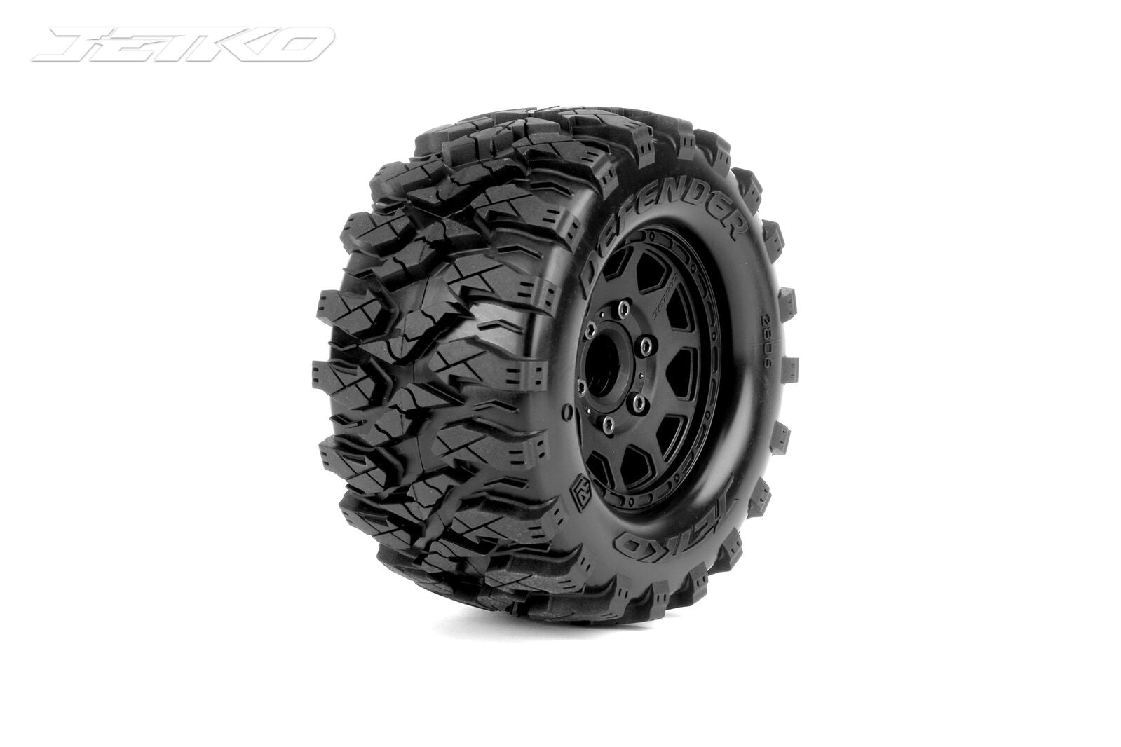 Jetko 1/10 MT 2.8 EX-DEFENDER/Claw Rim/Black/Medium Soft/Glued/Belted