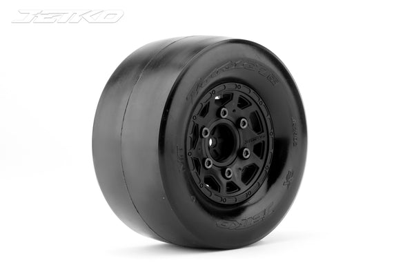 JKO2902CBSSGBB3 Jetko 1/10 DR Booster RR Rear Tyres (Claw Rim/Black/Super Soft/Belted/14mm) [2902CBSSGBB3]
