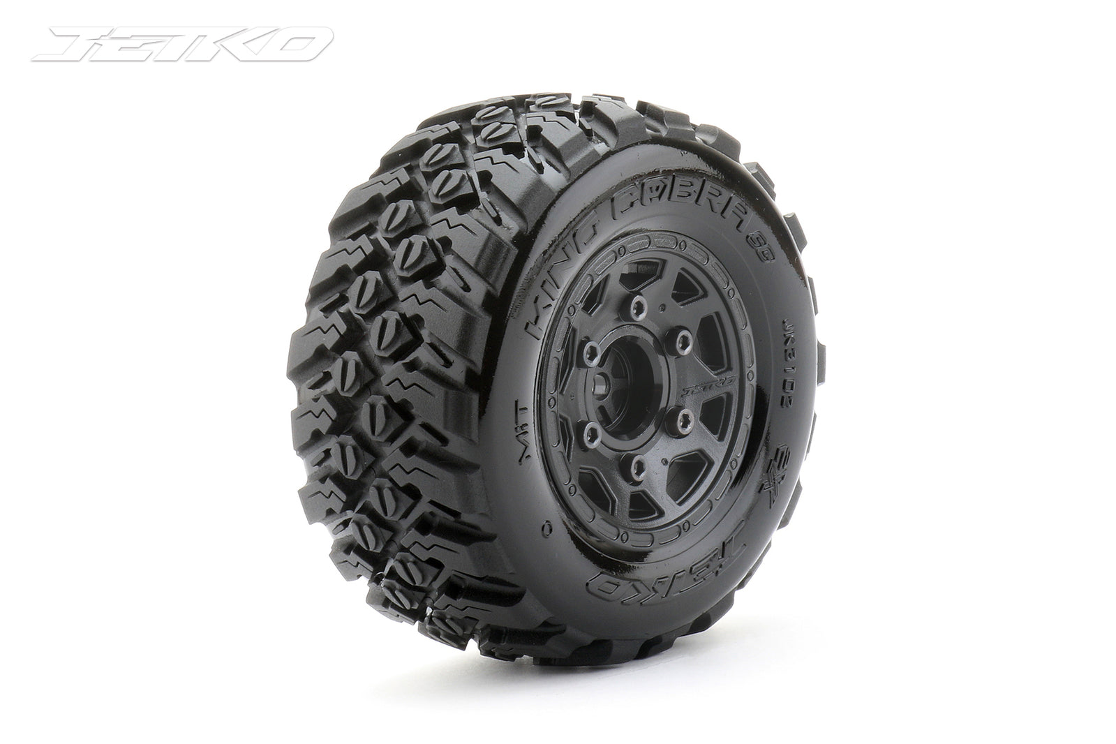 JKO3102CBMSGNB1 Jetko 1/10 SC EX-KING COBRA Tyres (Claw Rim/Black/Medium Soft/12mm 0 o/s) [3102CBMSGNB1] Jetko