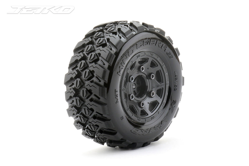 JKO3102CBMSGNB2 Jetko 1/10 SC EX-KING COBRA Tyres (Claw Rim/Black/Medium Soft/12mm) (2pcs) [3102CBMSGNB2 ] Jetko