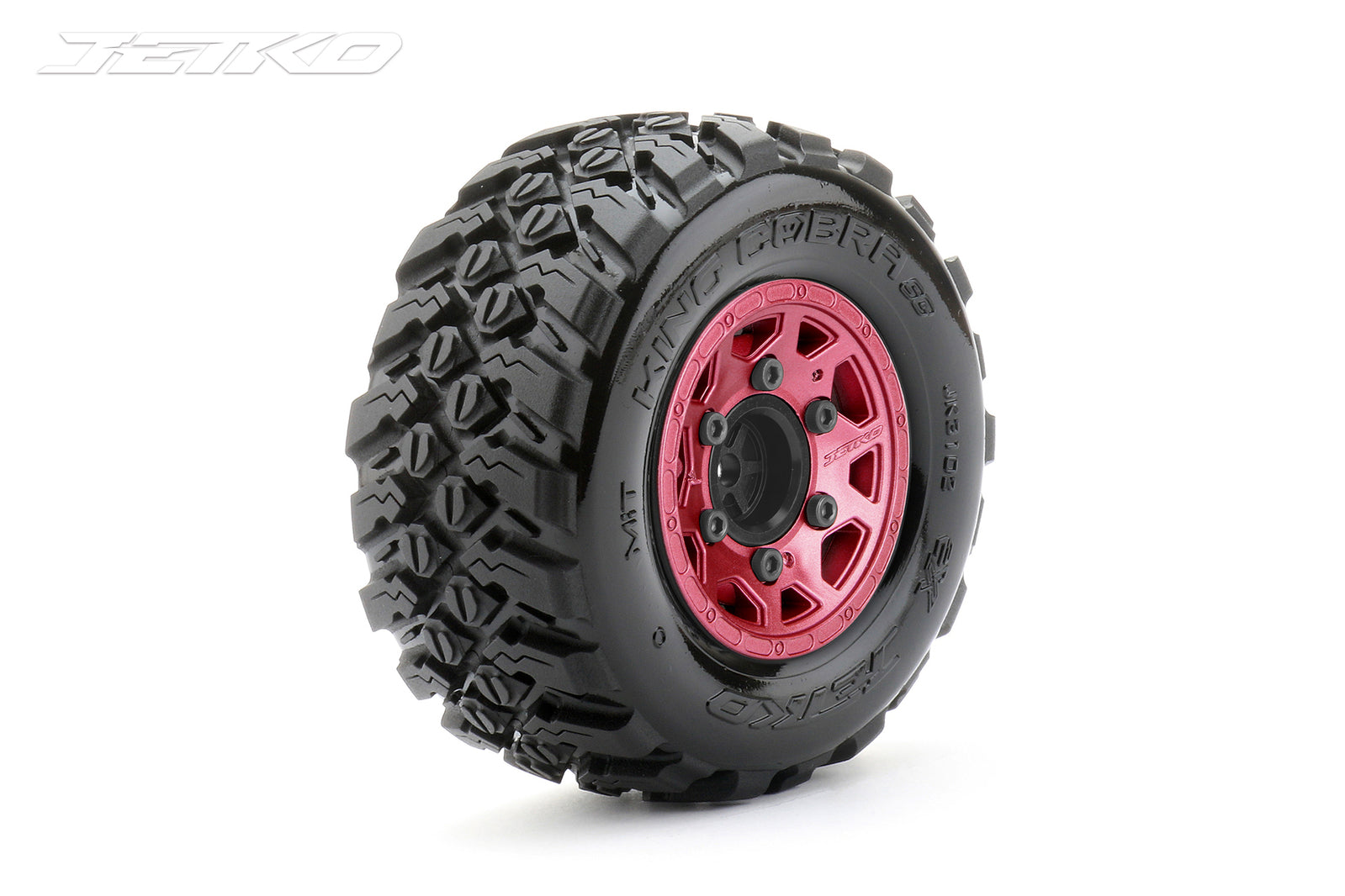 JKO3102CRMSGNB1 Jetko 1/10 SC EX-KING COBRA Tyres (Claw Rim/Metal Red/Medium Soft/12mm 0 o/s) [3102CRMSGNB1] Jetko