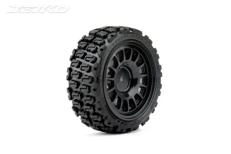 JKO3202CBSSG Jetko 1/10 Rally COURAGIA Tyres (Claw Rim/Black/Super Soft) (4pcs) [3202CBSSG]
