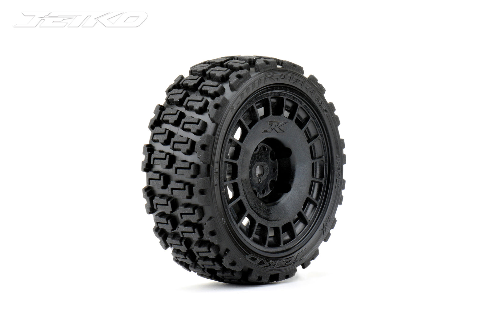 JKO3202RBSSG Jetko 1/10 Rally COURAGIA Tyres (Radial Rim/Black/Super Soft) (4pcs) [3202RBSSG] Jetko