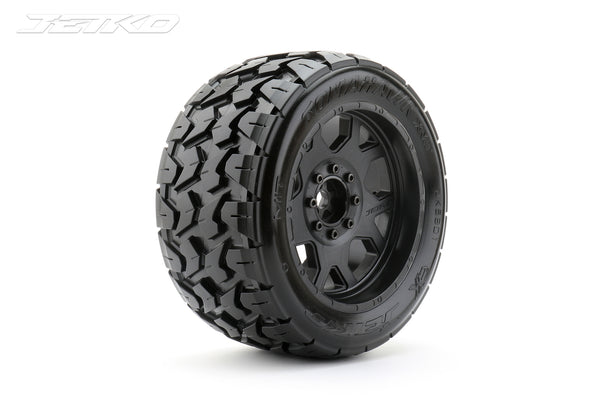 JKO5801CBMSGBB2 Jetko 1/5 XMT EX-TOMAHAWK Tyres (Claw Rim/Black/Medium Soft/Belted/24mm) [5801CBMSGBB2]