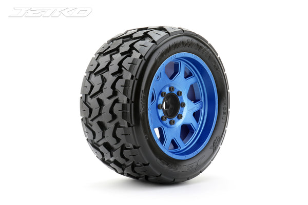 JKO5801CLMSGBB2 Jetko 1/5 XMT EX-TOMAHAWK Tyres (Claw Rim/Metal Blue/Medium Soft/Belted/24mm) [5801CLMSGBB2]