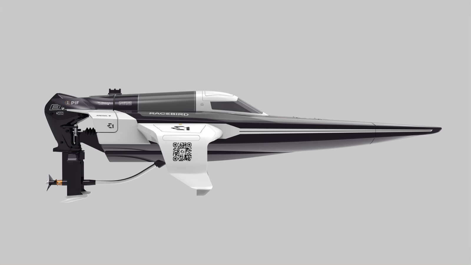 Joysway E1 RaceBird 1:14 Hydrofoil 545mm Brushed 25km/h RTR Speedboat - White
