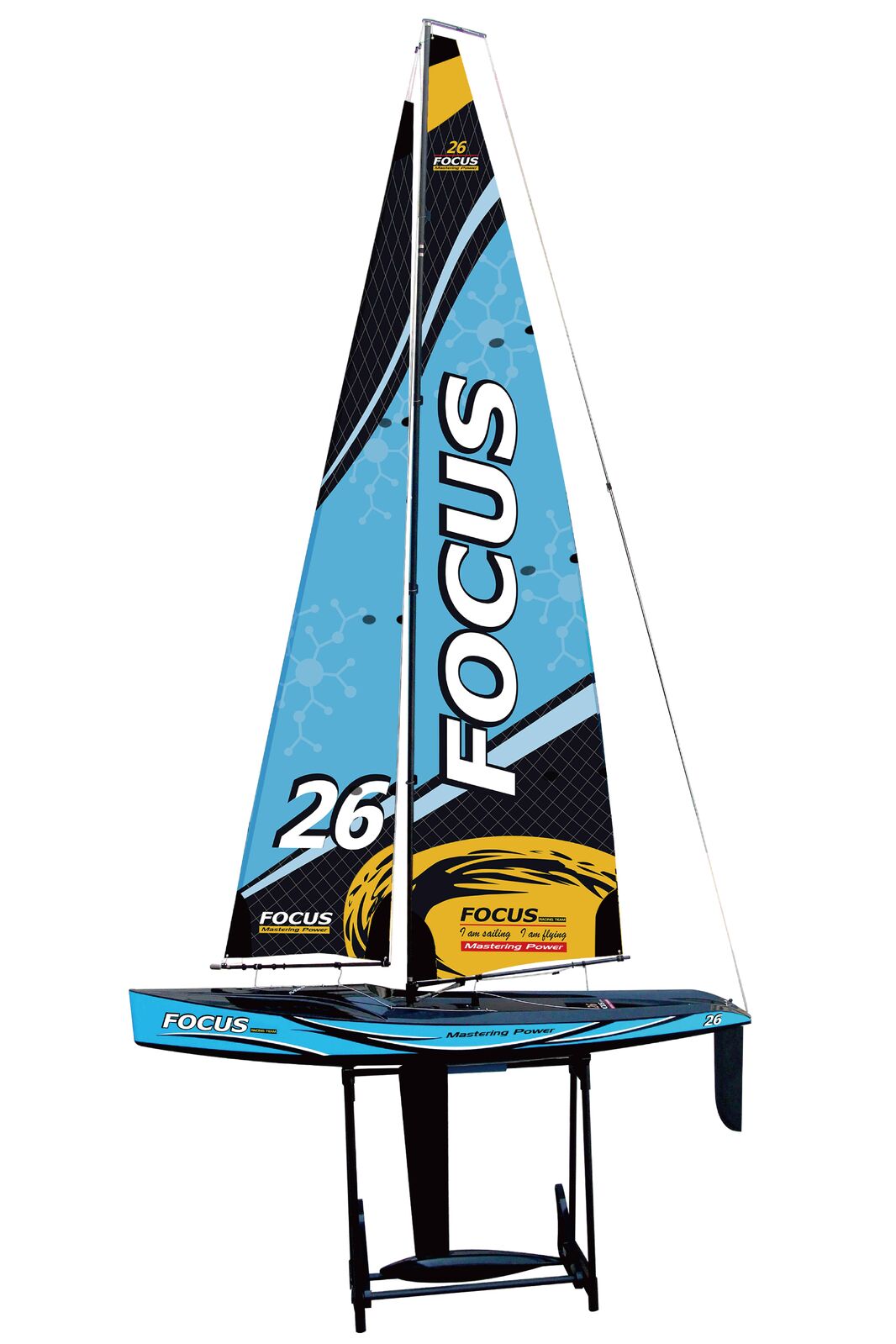 Joysway Focus V3 One Metre Sailboat 995mm Carbon Mast RTR - Blue