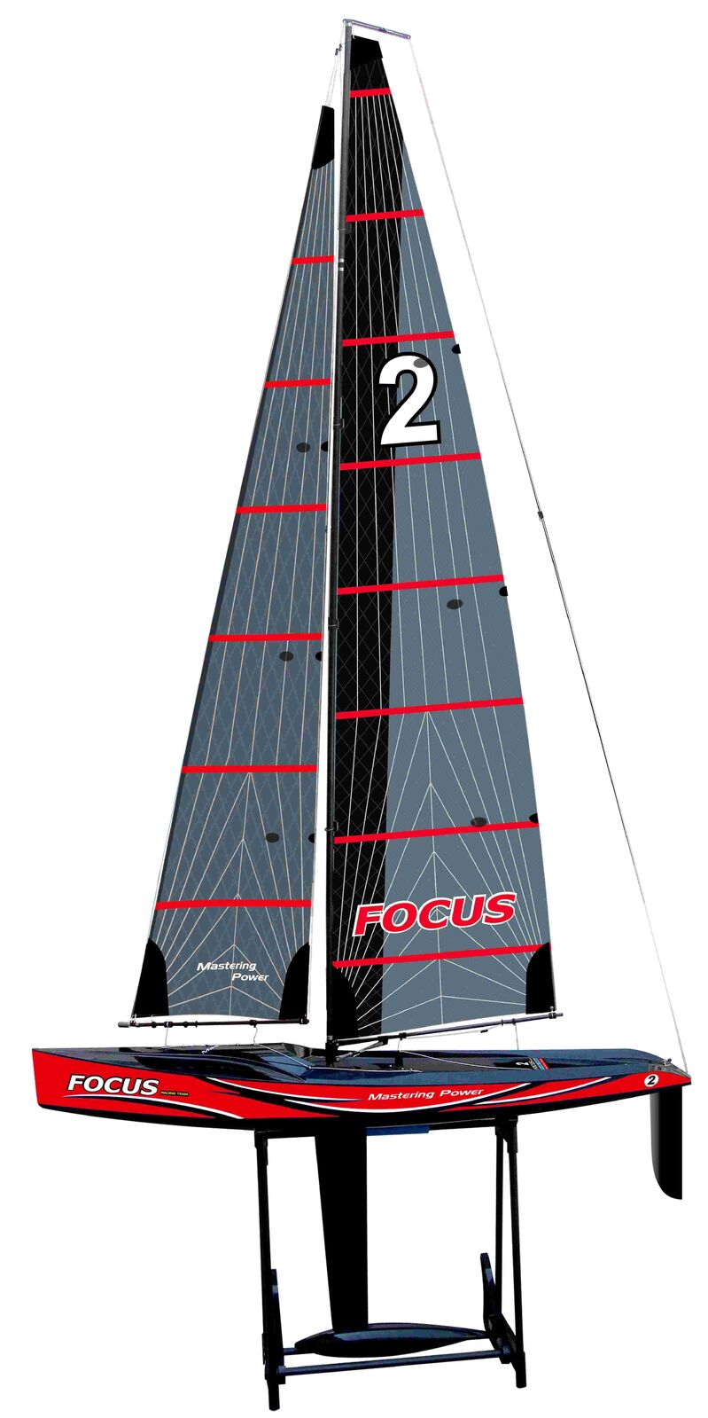 Joysway Focus V3 One Metre Sailboat 995mm Carbon Mast RTR - Red