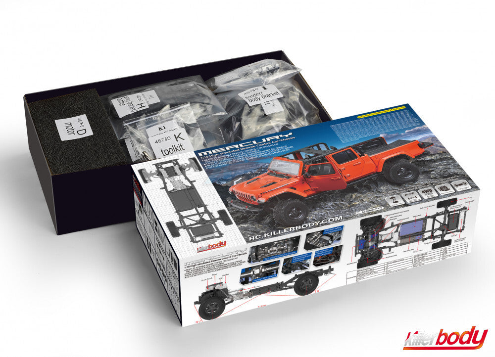 KB48760 MERCURY Chassis Kit Fit for #KB/48765 1/10 Jeep Gladiator Rubicon Hard Body KILLER BODIES