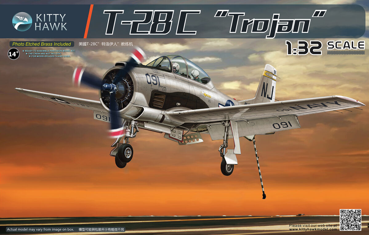 Kitty Hawk 1/32 T-28C Trojan Plastic Model Kit
