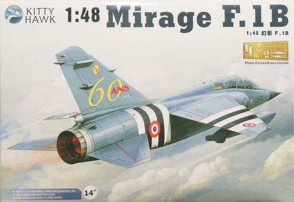 Kitty Hawk 1/48 MirageF.1B Plastic Model Kit