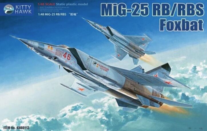 Kitty Hawk 1/48 MIG-25 RB/RBT Foxbat Plastic Model Kit
