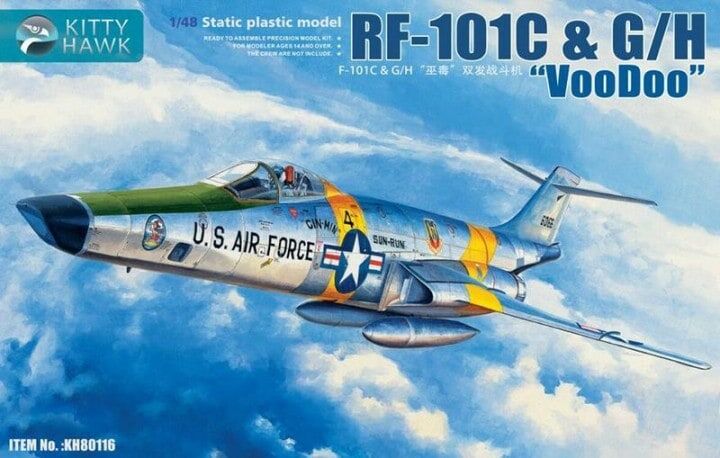 Kitty Hawk 1/48 RF-101 C G/H "Voodoo" Plastic Model Kit