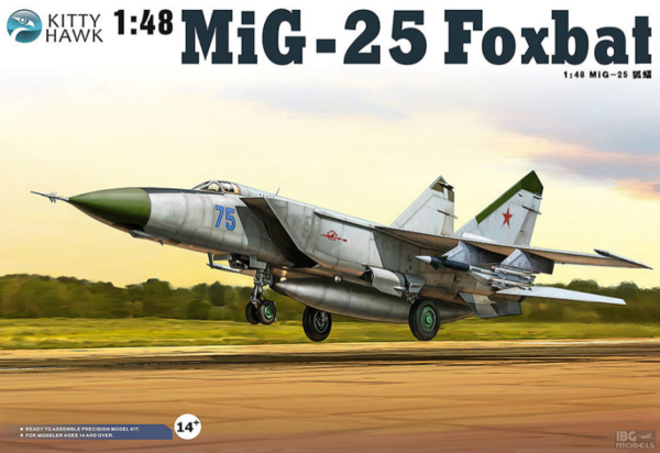 Kitty Hawk 1/48 MIG-25 PD/PDS Foxbat Plastic Model Kit