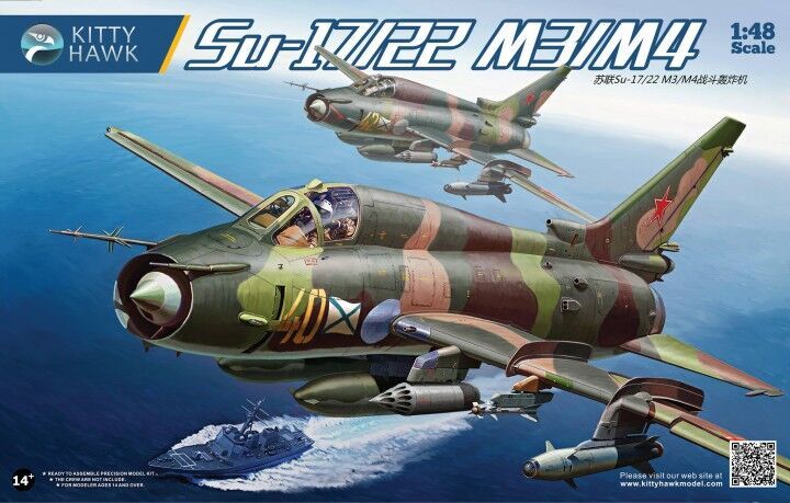 Kitty Hawk 1/48 Su-17M3/M4 "Fitter D" Plastic Model Kit