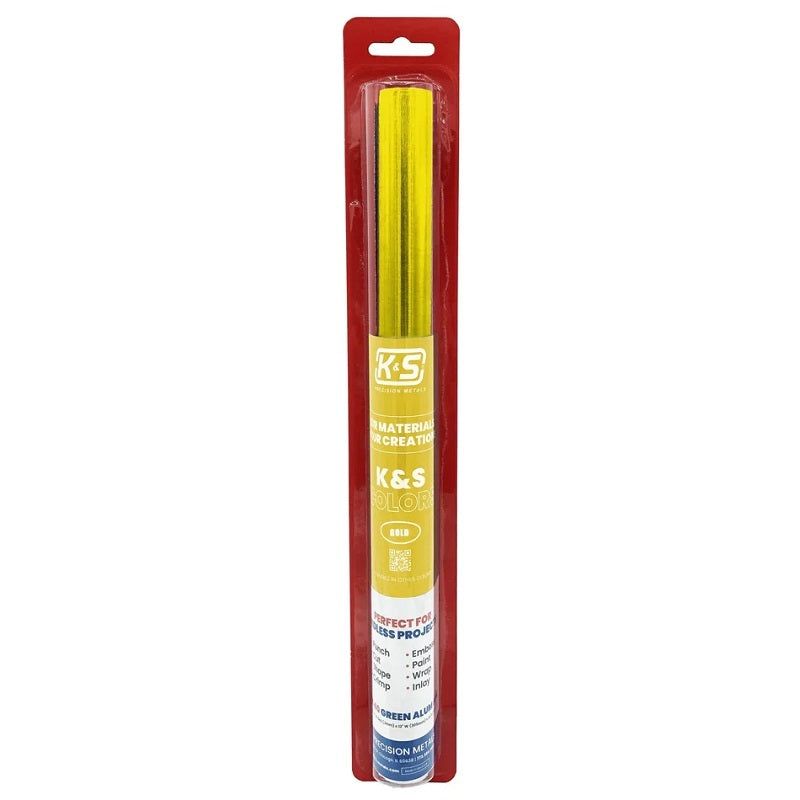 K&S 6055 Gold Aluminum Foil .004" Thick (36 Ga) x 12" Wide x 24" Long (1 Roll) K&S METALS