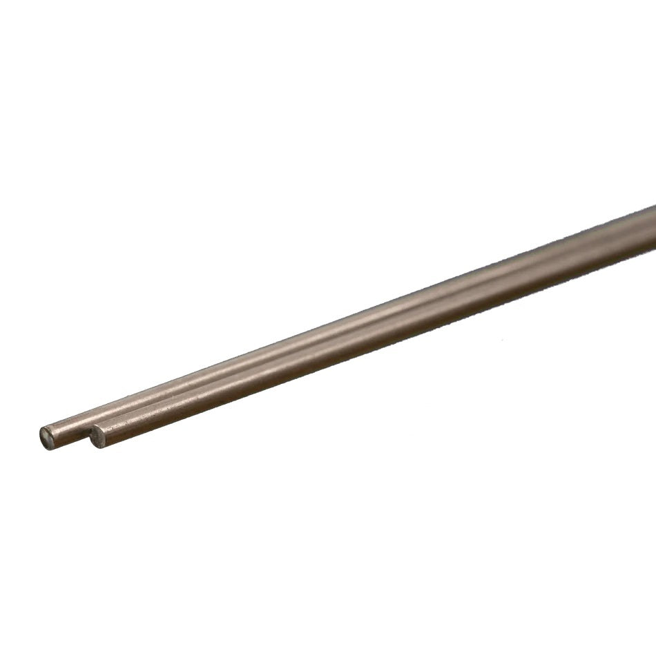 K&S 87131 ROUND STAINLESS STEEL ROD (12IN LENGTHS) 1/16IN (2 RODS PER CARD) K&S METALS
