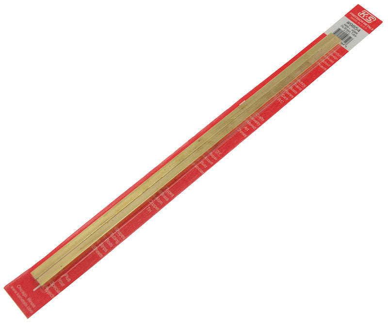 K&S 9854 SQUARE BRASS TUBE  (300MM LENGTHS) 6MMX6MM X .45MM WALL (2 PIECES) K&S METALS