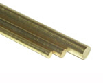 K&S 9860 ROUND BRASS ROD  (300MM LENGTHS) .5MM DIAMETER (5 PIECES)