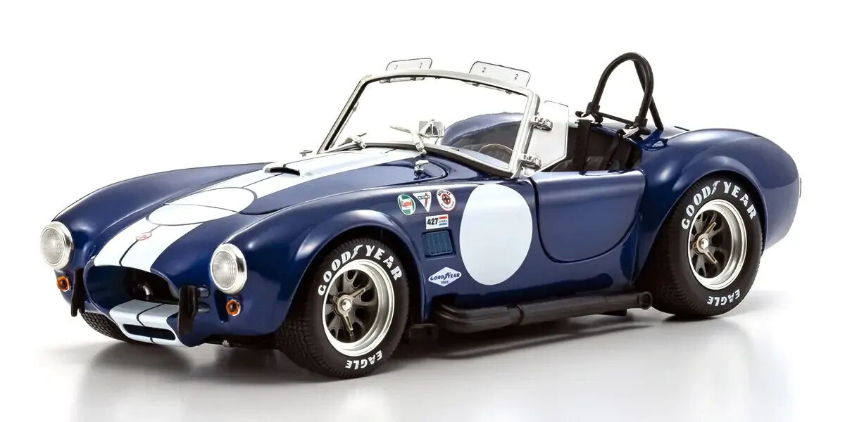 Kyosho Original 1/18 Shelby Cobra 427S/C (Blue Metallic/White) Diecast ModelCar