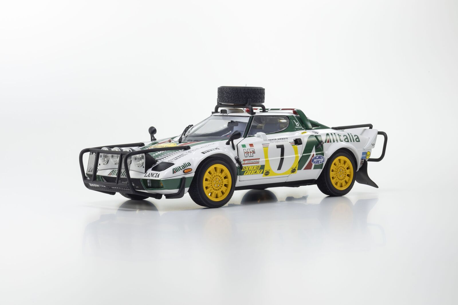 Kyosho 1/18 Lancia Stratos HF 1977 Safari Nr.7 Diecast Model Car