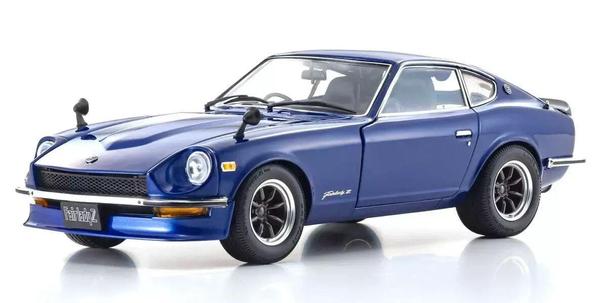 Kyosho 1/18 Nissan Fairlady Z-L (S30) - Blue/Silver Rim Diecast Model Car