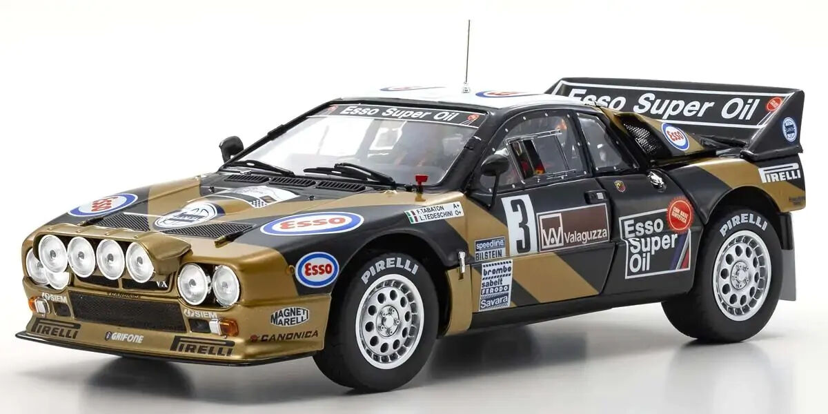 Kyosho 1/18 Lancia Rally 037 1985 Targa Florio Nr. 3 "Grifone Esso" Diecast Model Car