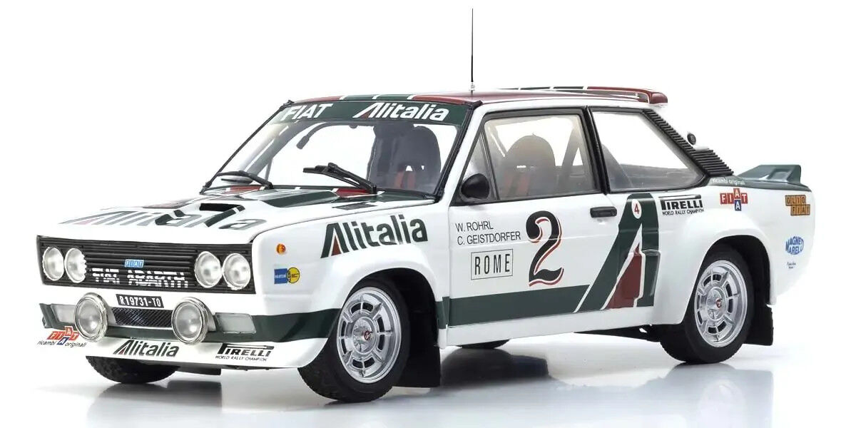Kyosho 1/18 Fiat 131 Abarth 1978 Monte Carlo Nr. 2 Diecast Model Car