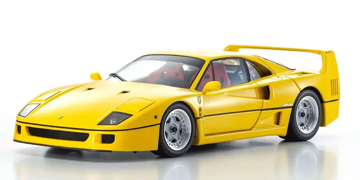 Kyosho 1/18 Ferrari F40 - Yellow Diecast Model Car
