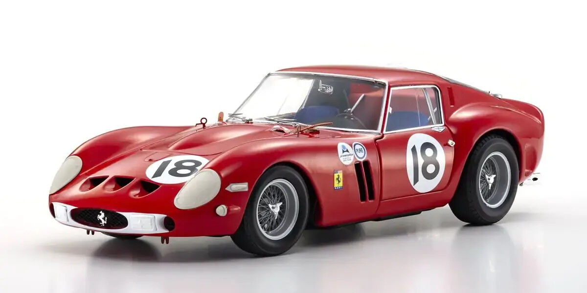 Kyosho 1/18 Ferrari 250 GTO 1963 Daytona 3H Red Nr. 18 Diecast Model Car