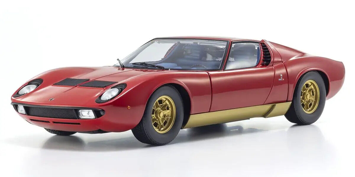 Kyosho 1/12 Lamborghini Miura P 400 Red/Blue interior Diecast Model Car