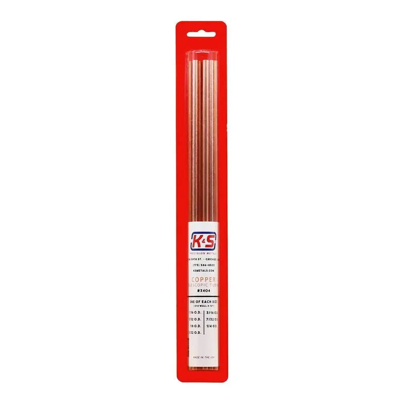 K&S Round Copper Telescopic Tubing Assortment (7)
