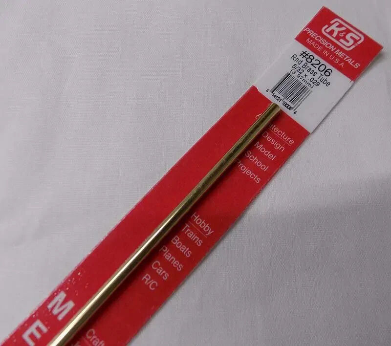 K&S Brass Round Tube 5/32 x 12" 0.029 Wall