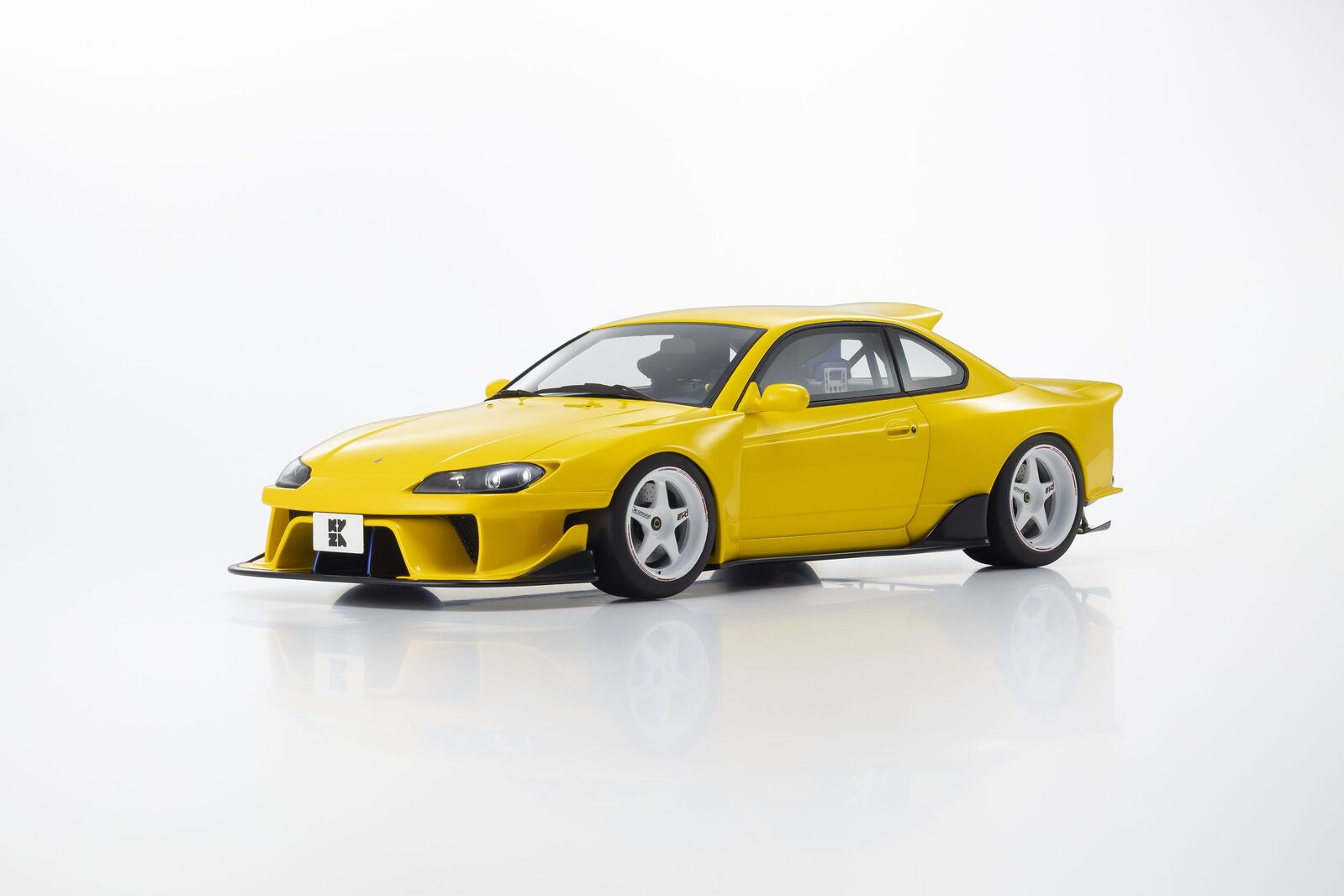 Kyosho Samurai 1/18 Nissan Silvia S15 Khyzyl Saleem (Yellow) Resin Model Car