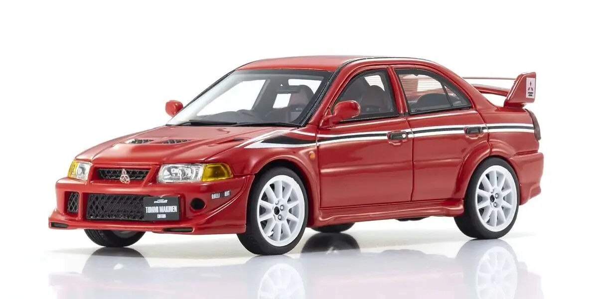 Kyosho 1/43 Mitsubishi Lancer Evolution VI TME Red Resin Model Car