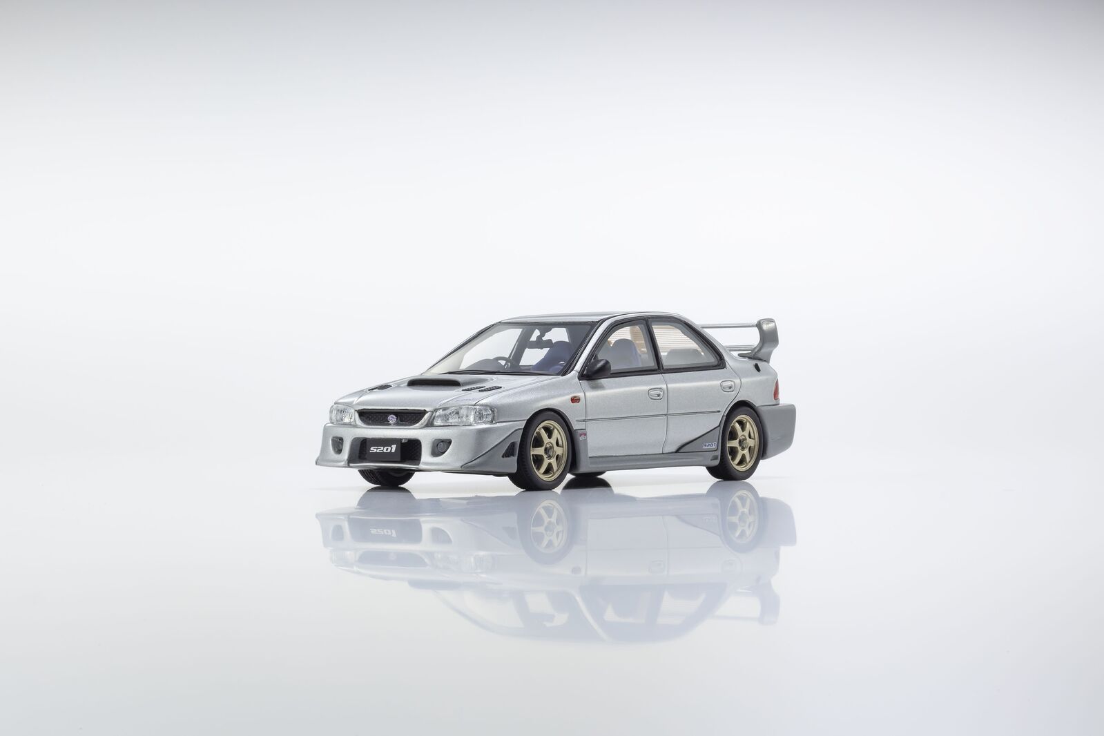 Kyosho 1/43 Subaru Impreza S201 Silver Resin Model Car