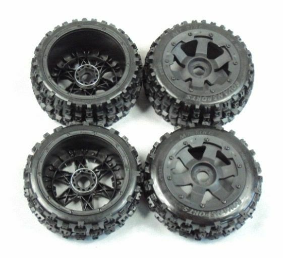 KSRC85080 Baja 5B Front & Rear Knobby Wheel Set (4) Rovan