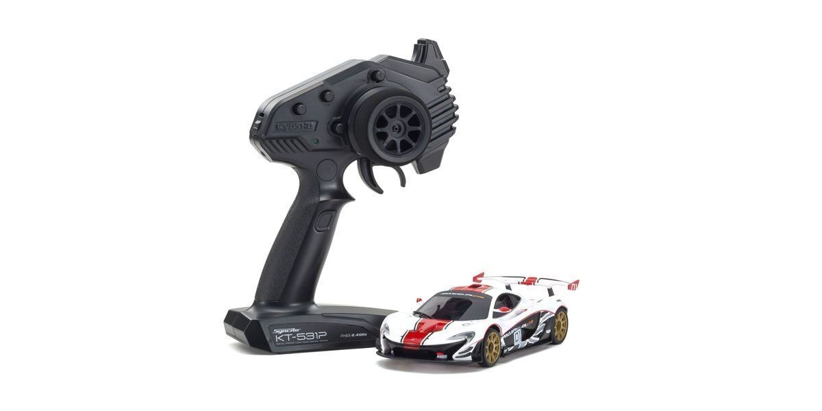 KYO-32324WR Kyosho RWD Mini-Z McLaren P1 GTR White/Red [32324WR] Kyosho