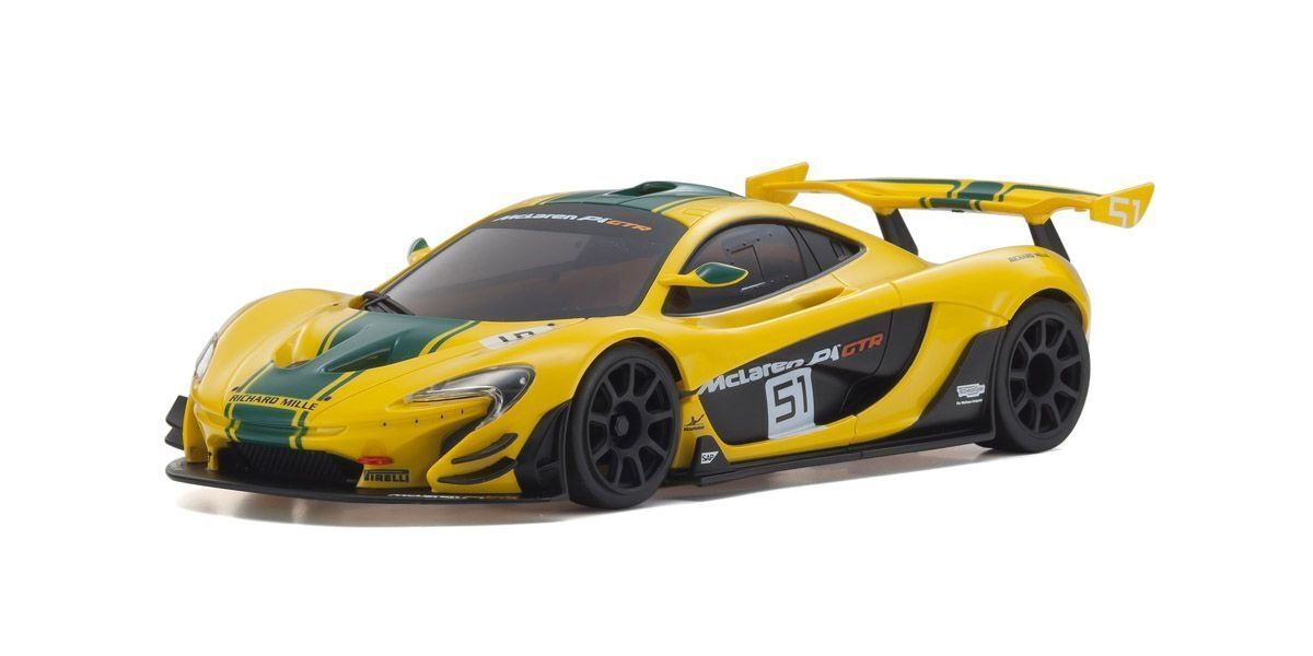 KYO-32324YG Kyosho MINI-Z RWD McLaren P1 GTR Yellow/Green Readyset RTR Kyosho