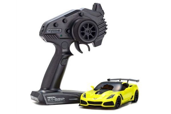 KYO-32334Y Kyosho MINI-Z RWD Series Ready Set Chevrolet Corvette ZR1 Racing Yellow (with LED)