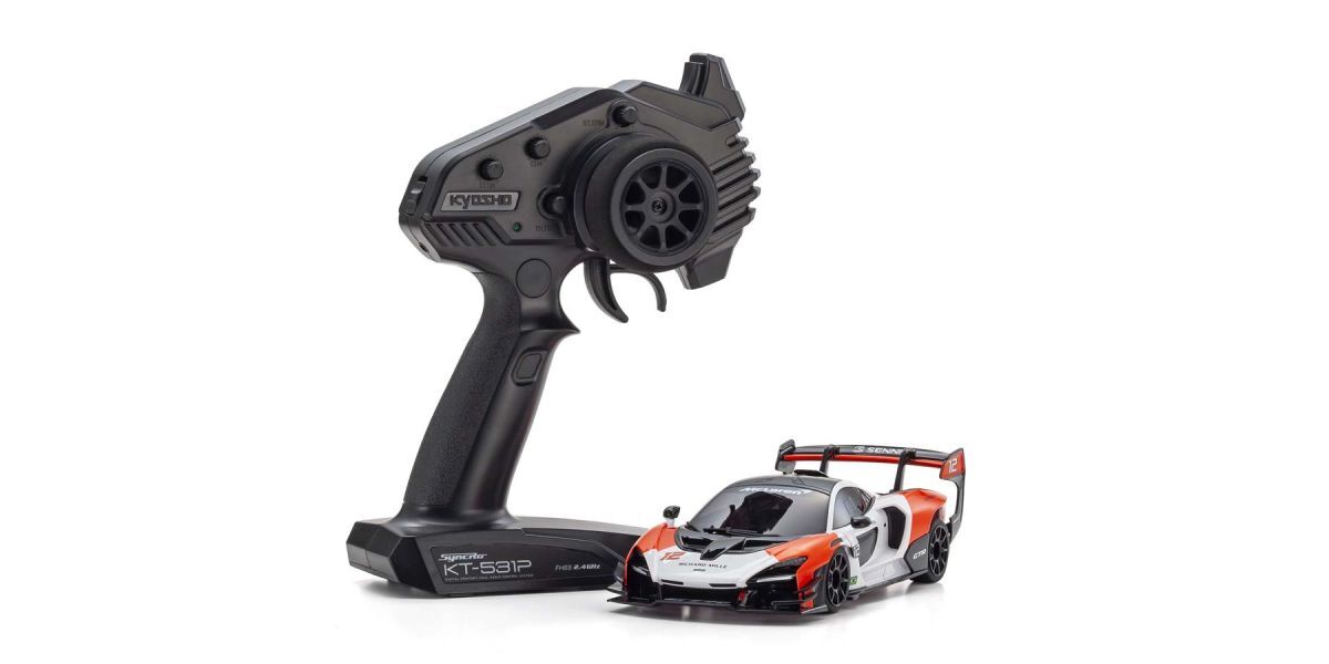 KYO-32340WR Kyosho MINI-Z RWD MR-03 Readyset McLaren Senna GTR White/Red [32340WR] Kyosho