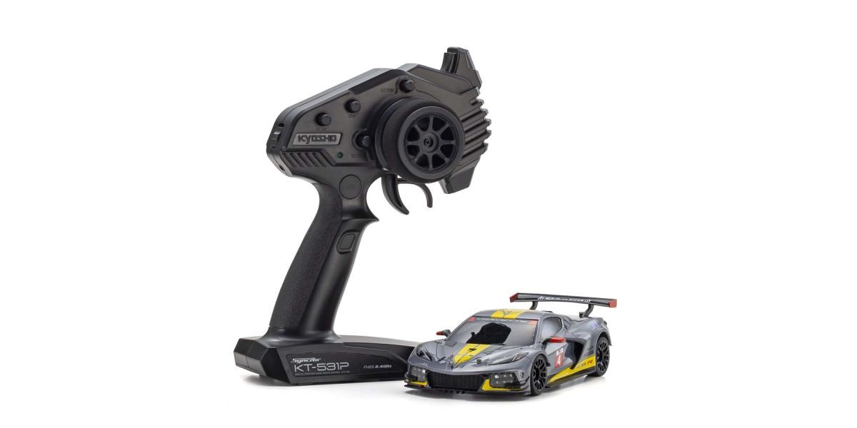 KYO-32342GM Kyosho MINI-Z RWD MR-03 Readyset Chevrolet Corvette C8.R Corvette Racing Gun Metal [32342GM] Kyosho