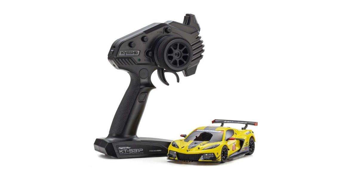 KYO-32342Y Kyosho MINI-Z RWD MR-03 Readyset Chevrolet Corvette C8.R Yellowl [32342Y] Kyosho