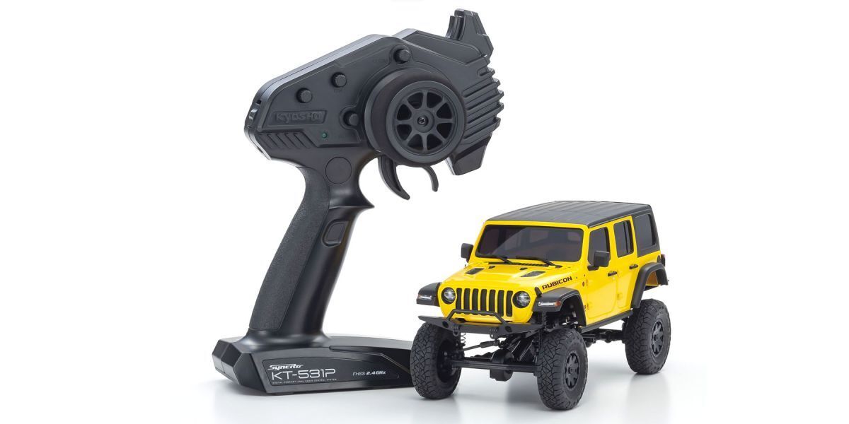 KYO-32521Y Kyosho 4x4 Mini-Z 1/24 Jeep Wrangler Unlimited Rubicon HellaYella [32521Y] Kyosho